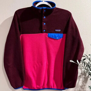 Patagonia Color Block XS Synchilla Snap-T Long Sleeve Fleece Pullover Cozy Warm